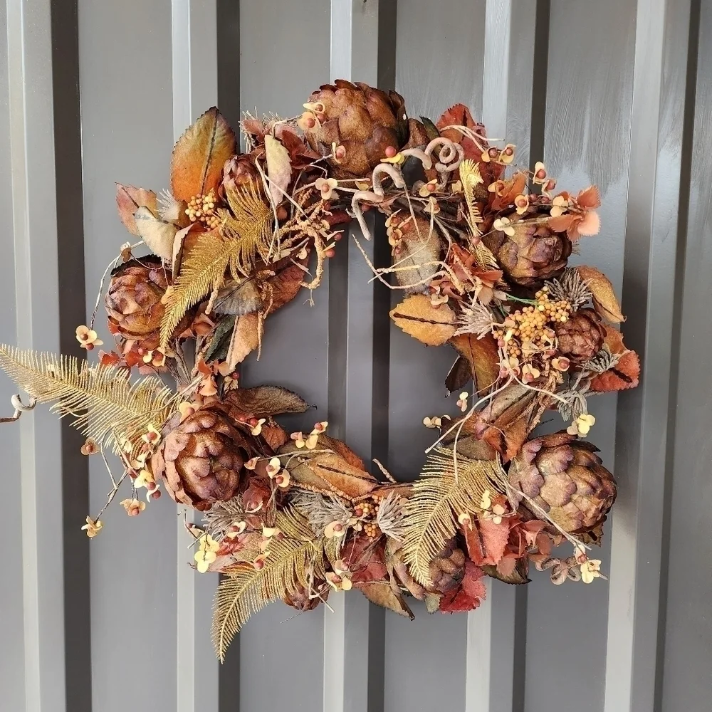 Fall Harvest abundant artichoke wreath 20